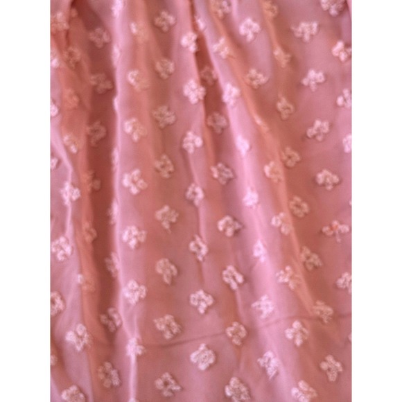 Umgee USA Sheer Boho Blouse Women's Medium Pink Flutter Sleeve Lined Floral NWT - Picture 7 of 11